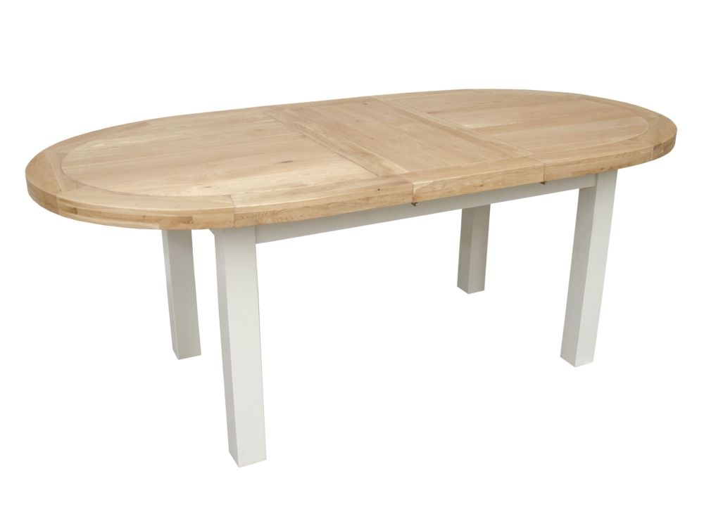Product photograph of Homestyle Gb Painted Deluxe Oval Extending Dining Table from Choice Furniture Superstore.